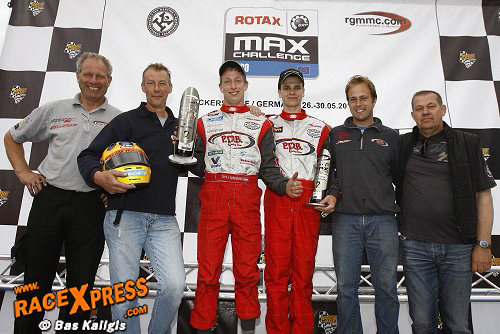 De Feyter met twee man naar podium tijdens Rotax Euro Challenge